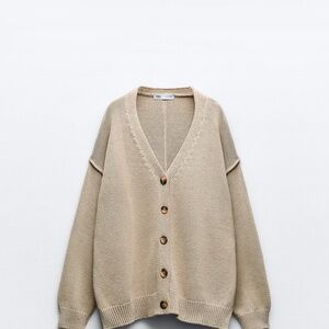 Women's Oversized Taupe Sweater